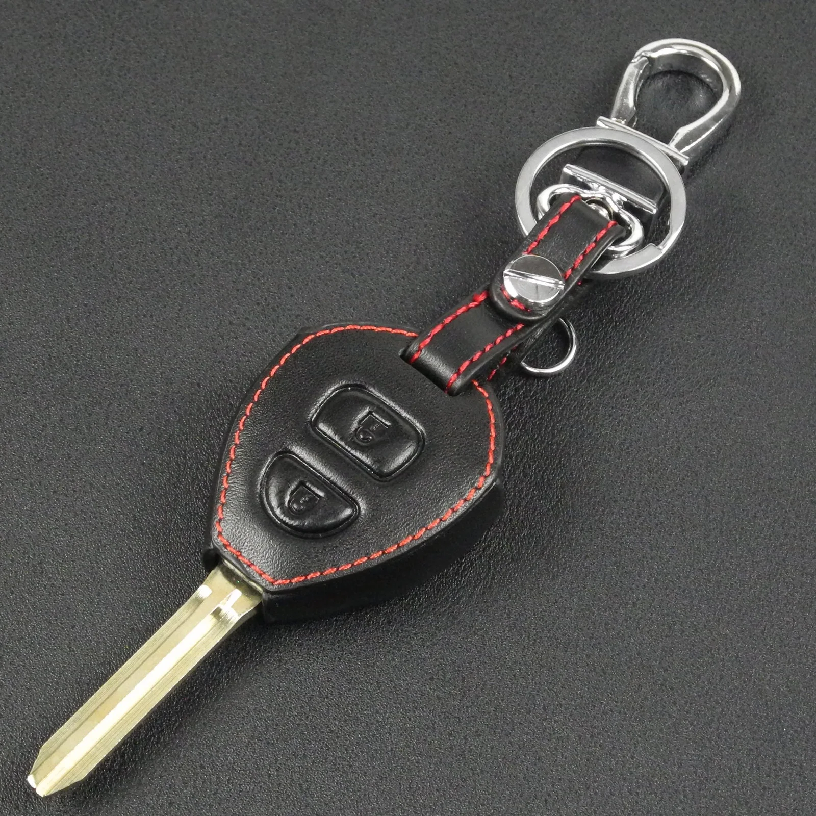 Jingyuqin 2 кнопки кожаный чехол для ключа автомобиля для Toyota Corolla Rav4 Yaris Avensis Prado автомобильный ключ кошелек Стайлинг автомобиля
