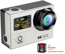 EIKE WIFI 4k Ultra HD Action Video Camera Dual Screen Remote Camcorder DV selfie Digital Video Camera 30m waterproof