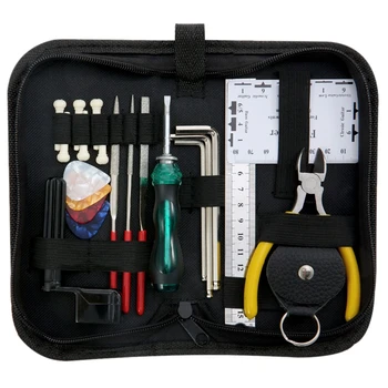 

Guitar Repairing Tool Maintenance Cleaning Tool Kit String Organizer Action Ruler Gauge Measuring Tool for Guitar