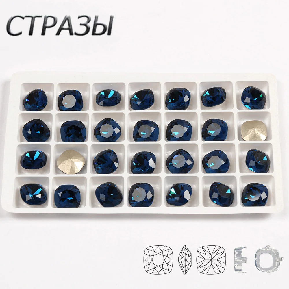 

Montana rhinestones Glass Crystal Strass sew on rhinestones sliver base with Gold Silver claw DIY Bags clothing accessories