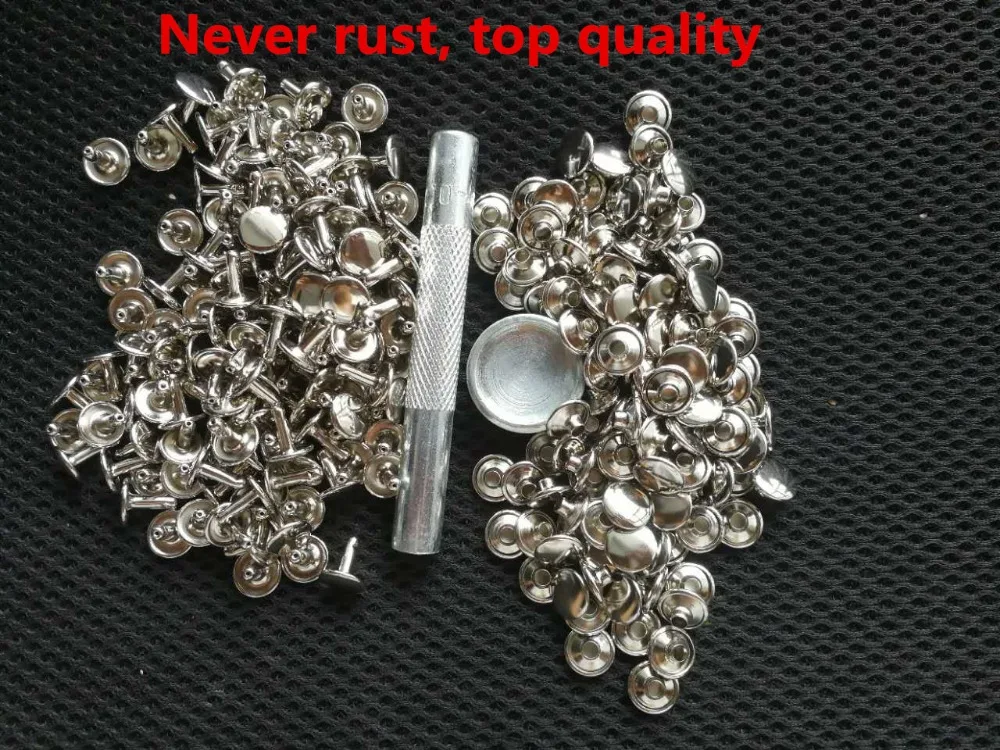 100 Silver 7mm 8mm 9mm 10mm Thick Brass Copper Tubular Rivets Double