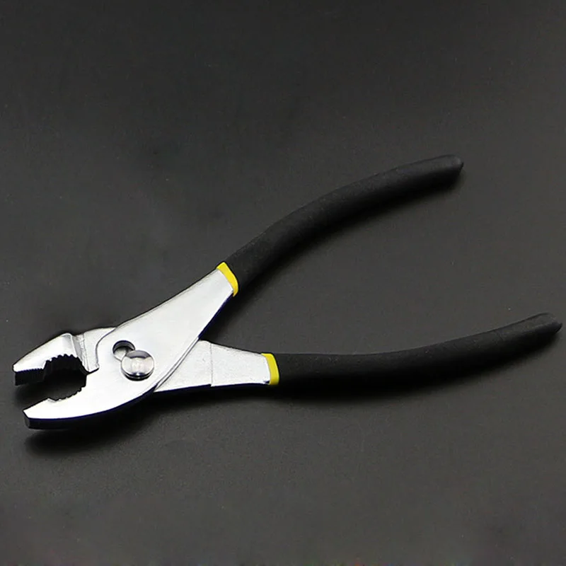YOFE 8"200mm Flat Nose Pliers with Dip Plastic Handle Multi functional