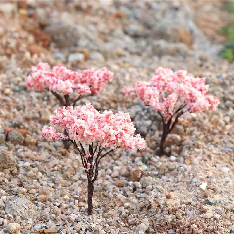 WINOMO 10 шт. 6,5 см модель вишневые деревья Park Street диорама пейзажа макет миниатюрная пейзажей