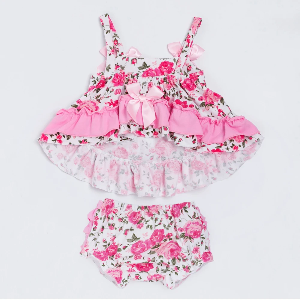 Детский летний комплект с топом рюшами и розами|newborn girl clothes set|baby clothing setnewborn |