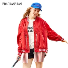 Новые поддельные Двойка письмо с вышитыми цветами, в полоску пальто пэчворк женские Демисезонный Модные свободные уличные стильная куртка Q310