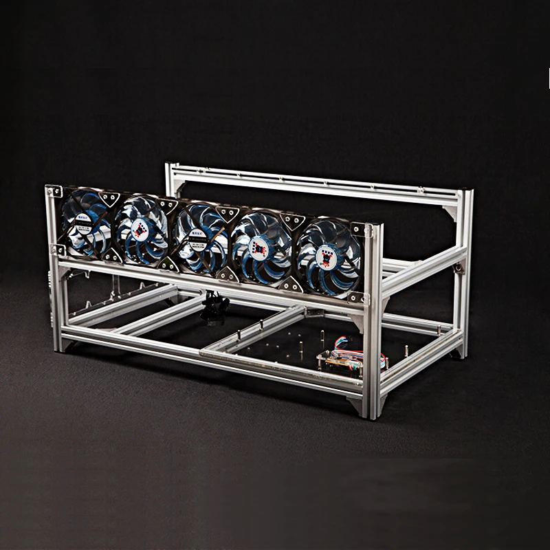 PC Computer Mining Case For 6 GPU Chassis Frame Support GTX 1080 ti 1070 1060 1050 P106 Graphics Video Card FAN 2 Power Supply PC Computer Mining Case For 6 GPU Chassis Frame Support GTX 1080 ti 1070 1060 1050 P106 Graphics Video Card FAN 2 Power Supply