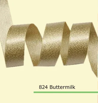 

5/8" inch(16mm) satin ribbons with gold purl 35 colors in stock