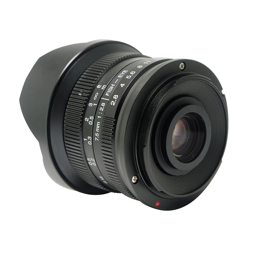 Ручной Объектив fisheye 7artisans 7 5 мм f2.8 объектив с фиксированным праймером 180 для