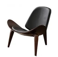 Кресло для отдыха с мягкой спинкой/формирующая Фанера/Кожаная подушка