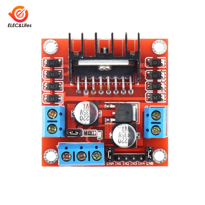 L298N двухканальный Н-мост двигатель драйвер платы постоянного тока шаговый двигатель вождения модуль для Arduino умный автомобиль робот