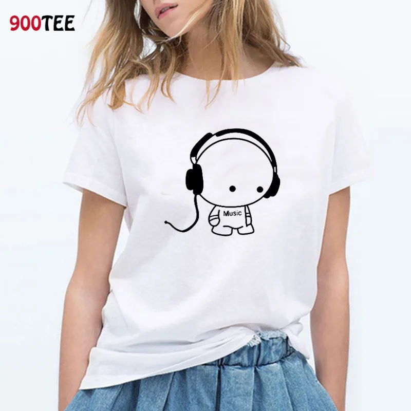 

New Arrival Fashion T Shirt Printing Musician Funnyshort Sleeve Loose Summer Women T-shirt Cotton Camisetas Mujer Verano 2019