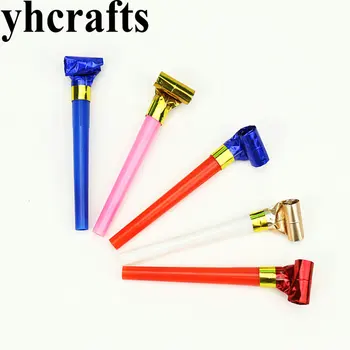 

12PCS/LOT Colorful blowout Birthday gifts Kindergarten games Sports whistle 1.5x11cm