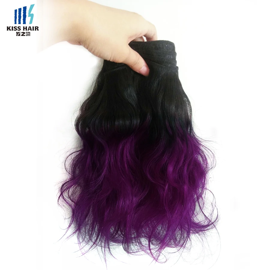 1 Bundle T 1b Purple Burgundy Ombre Brazilian Hair 2 Tone Burgundy