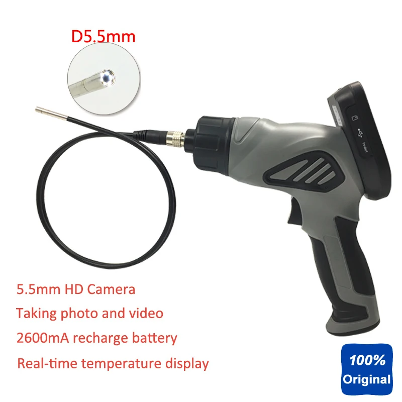 Handheld OD5.5mm Porbe Car Engine Drain Pipe Sewer NDT Inspection