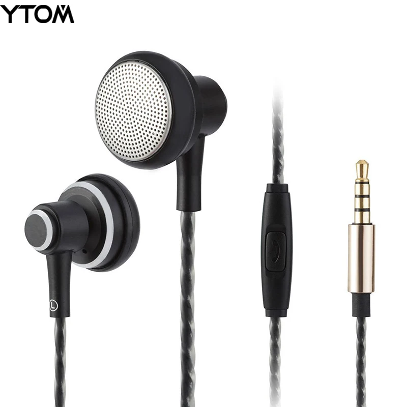 Металлические Hi Fi наушники YTOM чистые басовые вкладыши с микрофоном