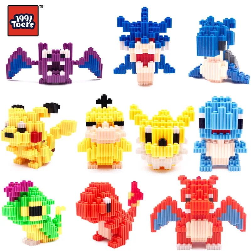 

1991Toers PokemonsPikachu cartoon animal NanoBlocks Diamond Bricks DIY Creative Toys Compatible LegoINGLYS