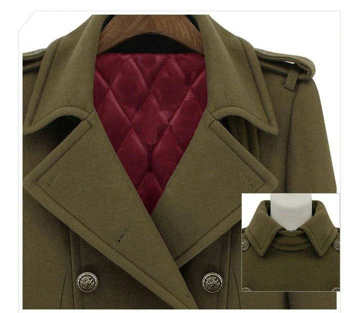 ZADORIN женские пальто и куртки зимнее плотное теплое шерстяное пальто с длинным рукавом двубортное винтажное шерстяное пальто для женщин abrigos