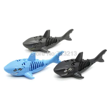 

Blue and black Ghost Zombie Gray Shark Block Pirates Single Sale Animal Building Blocks Set Model Bricks Toys