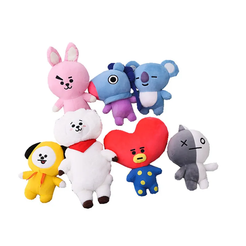 1 шт. корейский Bangtan мальчики BTS bt21 Подушка Плюшевые игрушки TATA Ван COOKY CHIMMY SHOOKY Коя RJ Манг Для мальчиков и девочек поклонников подарок для Для