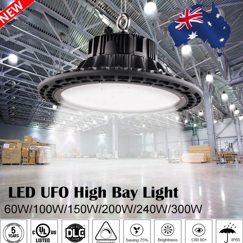 НЛО Led High Bay 60 Вт 100 150 200 SMD3030 высокой мощности Светодиодный отражатель прожектор для завода/Склад/работает лампочка для машинки