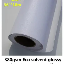 3"* 18 м водонепроницаемый 380gsm глянцевый поли хлопок экологичный холст для принтеров Epson и Roland