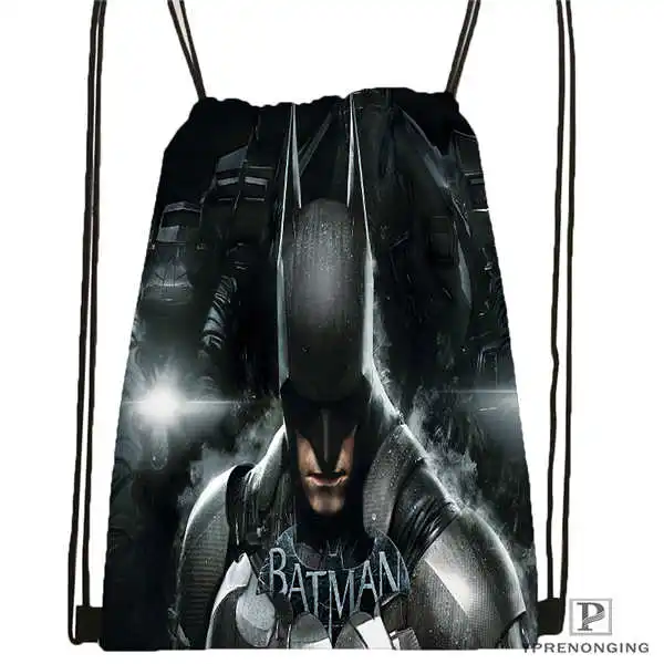 Drawstring Backpack Custom Супермен против Бэтмен походная сумка на шнурке милый рюкзак дети ранец(черный Назад) 31x40 см#180531-04-48 - Цвет: Drawstring Backpack