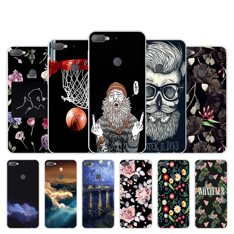 6 0 дюйма для Fundas HTC Desire 12 Plus дизайн эскиза задняя крышка полная защита силикон Capas +