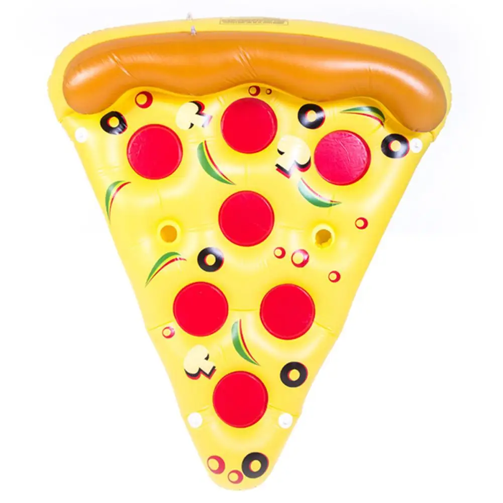 

NEW Summer Inflatable Pizza Shape Water Safety PVC Pool Floating Mat Pad Cushion