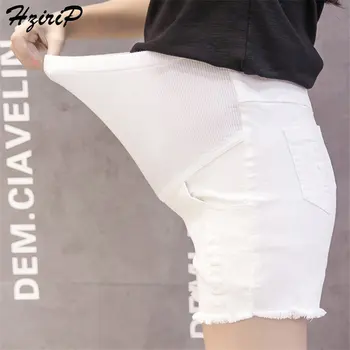 

HziriP New Summer Maternity Denim Pregnancy Care Belly Casual Women Fashion Loose Plus Elastic Shorts