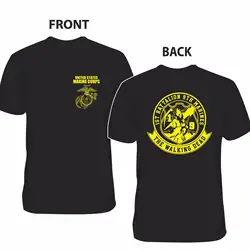 USMC 1ST BATTALION 9TH MARINES Ходячие мертвецы футболка Размеры S-3XL