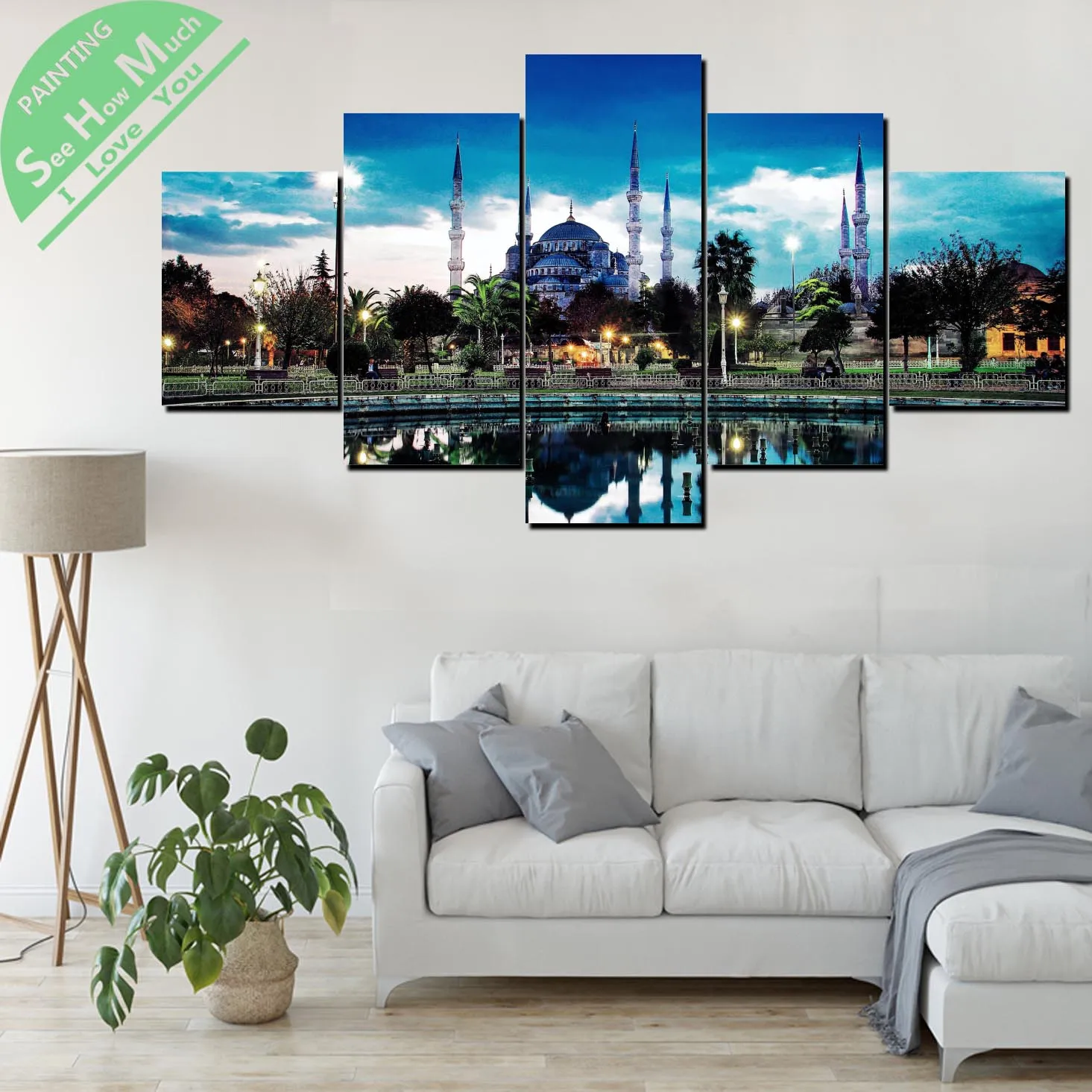 купить! 5 Шт. Символ Стамбула Голубая Мечеть Wall Art Холст Плакат и Печать Холст Картины Декоративная Лучший!