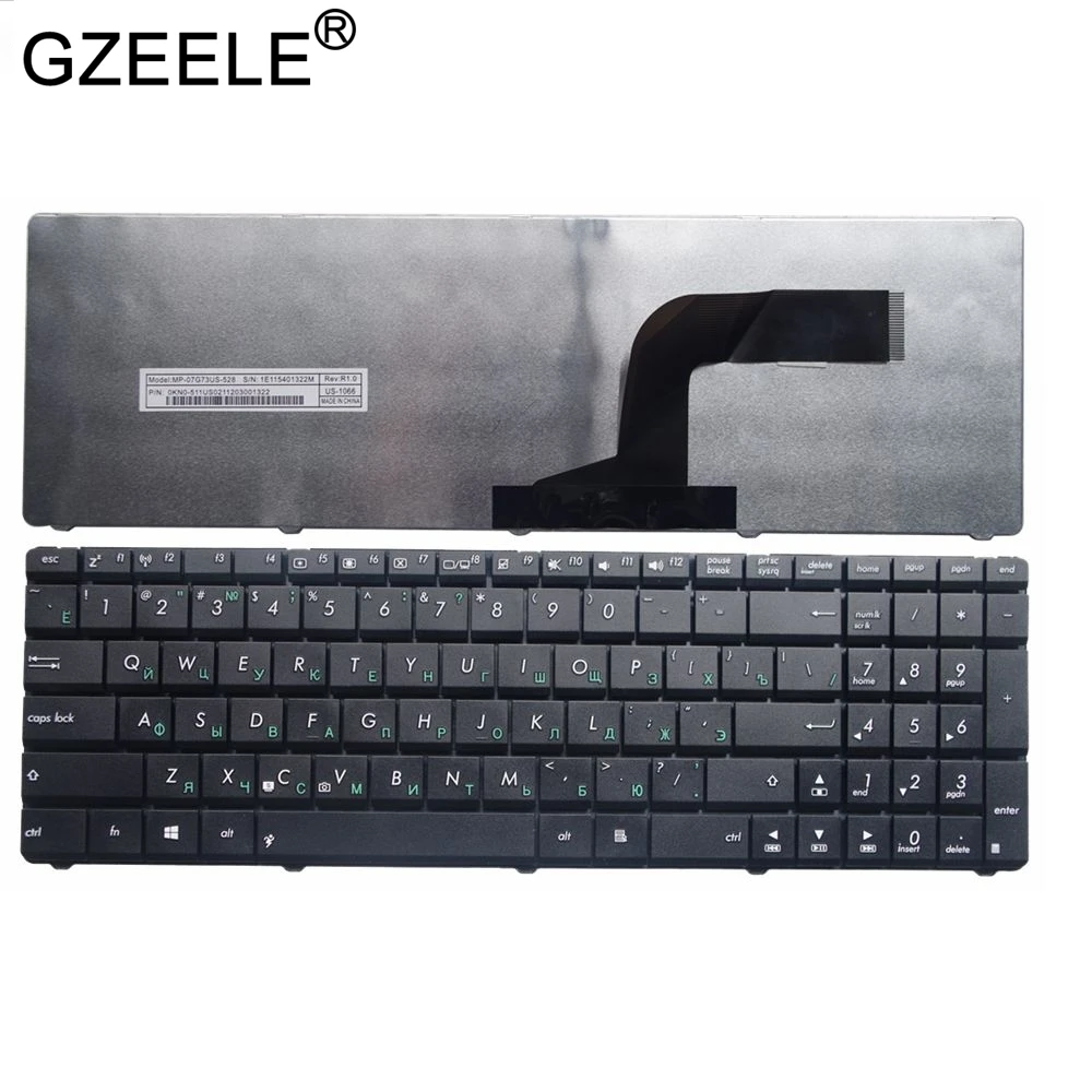 Gzeele русский новая клавиатура для ASUS N50 n53s N53SV K52F k53s K53SV k72f K52 A53 A52J G51 N51 N52 N53 G73 Клавиатура ноутбука RU