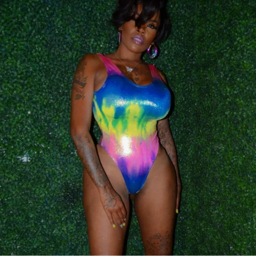 

Women's One-Piece Swimsuit Bandage Bikini Push-up Padded Bra Bathing Swimwear Gradient Rainbow Swimsuit