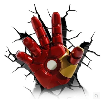 

2019 new hot sale dream master 3D marvel Iron Man hand LED Wall lamp DC12V