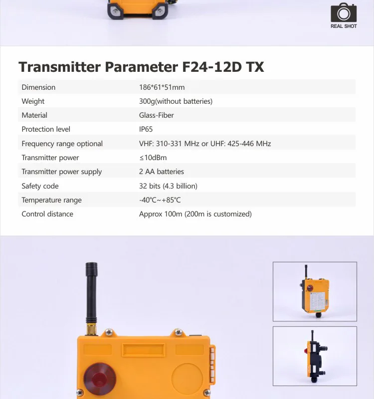 Telecrane промышленные Дистанционное управление F24-12D Управление Лер для подъемный кран 1 передатчик 1 приемник 36 В 220 В 380 В AC