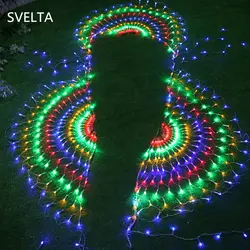 SVELTA 3X0,5 м 540 лампы светодио дный Шторы свет шнура фея Рождество вечерние украшения праздника Павлин чистая огни Открытый водонепроницаемый