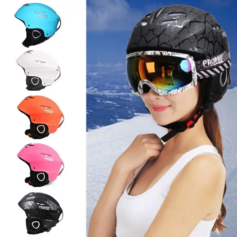 

Children Adult Ski Helmet Veneer Ski Helmet Outdoor Sports Protective Helmet Windproof Warm Hat Ultralight Ski Protected Helmet