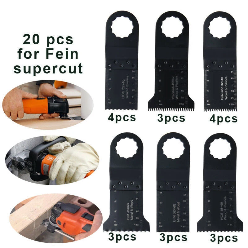 

20pcs/Set Multitool Oscillating Tool Accessories Kit For Cutting Wood +Plastic For Cutting Wood
