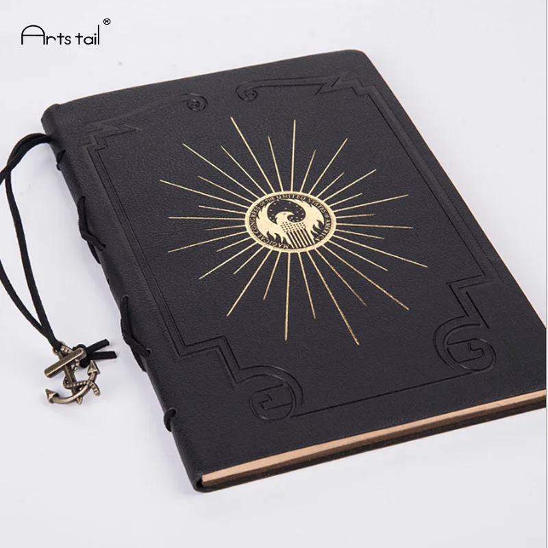 

A5 PU Cover Retro Caribbean Style Rope Iron Anchor Ocean Map Treasure Hunt Travel log Student Notes Notebook Cool Staitonery