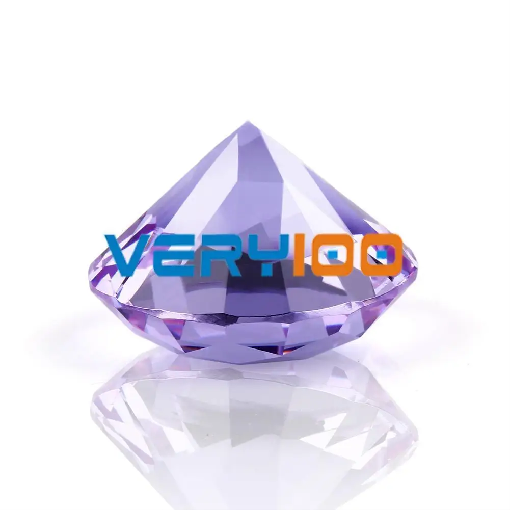 2 шт 40 мм фиолетовое кристаллическое алмазное пресс-папье Стекло дисплей форма украшения подарки