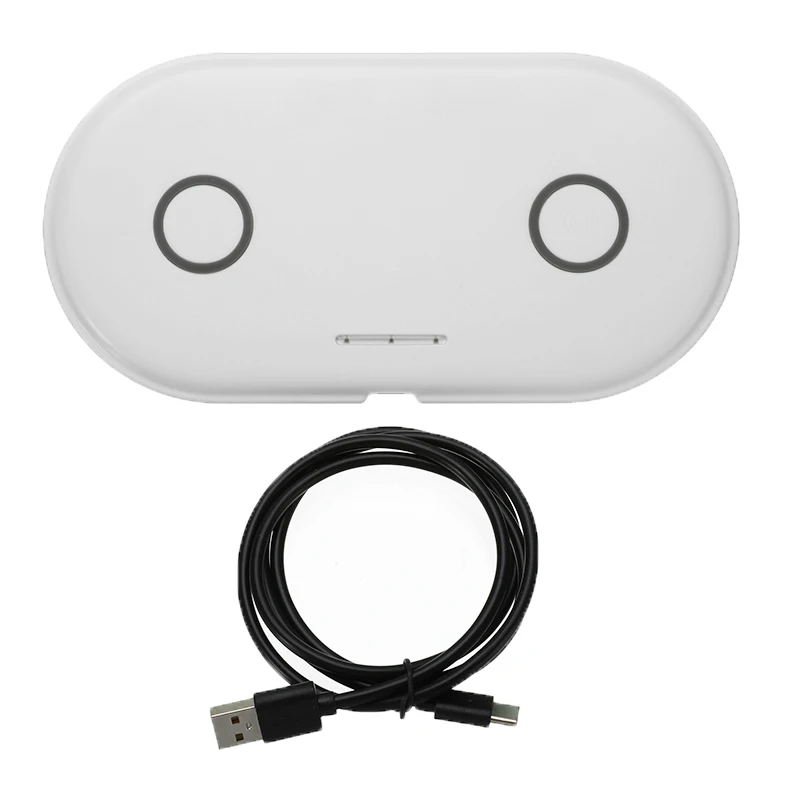 2 в 1 двойное QI Беспроводное зарядное устройство База Быстрая зарядка подставка