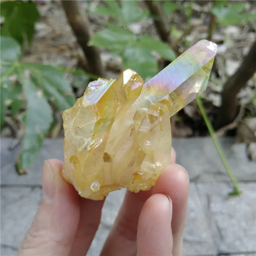 47 г титановый кластер кристалла Aura-Радужный кварц Cluster Crystal-Восстанавливающий и