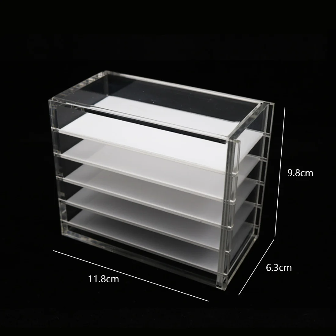 5 Layers Acrylic Clear Eyelash Storage Box Makeup Organizer False