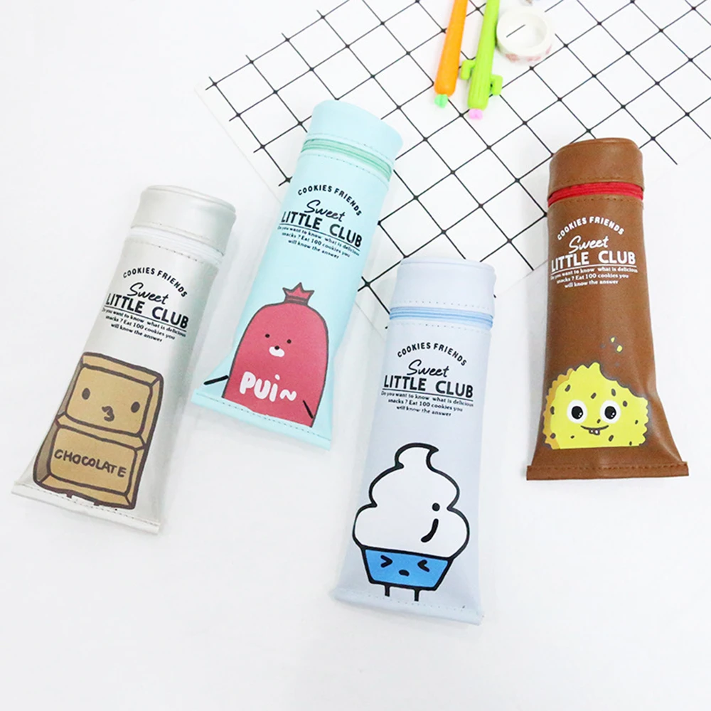 

Kawaii Pencil Case Large Capacity Cute Toothpaste Creative 3D Pencil Case Printing Pencil Bag For Student