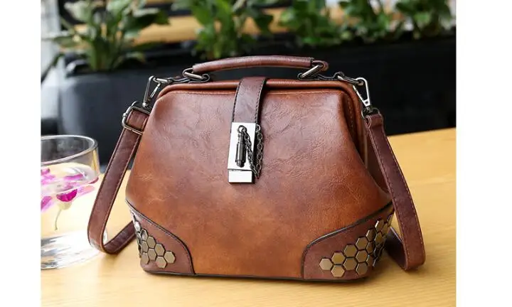 

Joyloading Vintage Fashion Women Rivet Tote Handbag Girls Crossbody Bag