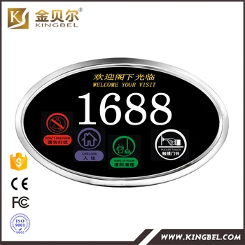 

Electronic doorplate for hotel room