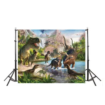 

2017 New Arrival Dinosaur Vinyl Photography Backgrounds Studio Props Backdrops Decoration 7X5FT