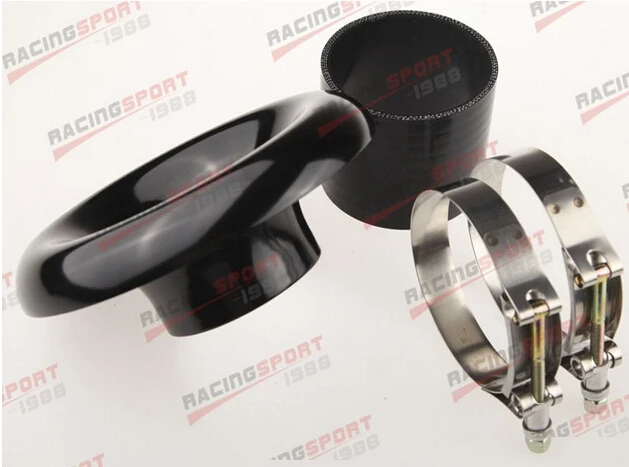 

New 4" black UNIVERSAL VELOCITY STACK FOR COLD/RAM ENGINE AIR INTAKE/TURBO HORN