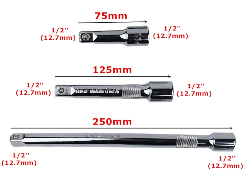 1/" 3/8" 1/" адаптер приводной удлинитель штанга Разъем 50-250 мм рукав шатун для розетки гаечный ключ для ремонта авто ручные инструменты