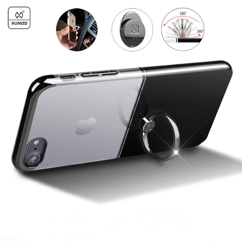 imágenes para Xundd marca case Para el iphone 7 Más Caja del Sostenedor del Anillo de Lujo para el iphone 7 Transparente caja de la PC con 360 Soporte Giratorio gancho imágenes para Xundd marca case Para el iphone 7 Más Caja del Sostenedor del Anillo de Lujo para el iphone 7 Transparente caja de la PC con 360 Soporte Giratorio gancho
